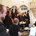 Blick auf die Band